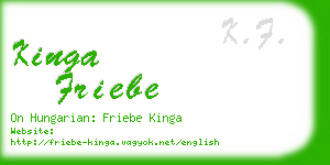 kinga friebe business card